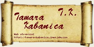 Tamara Kabanica vizit kartica